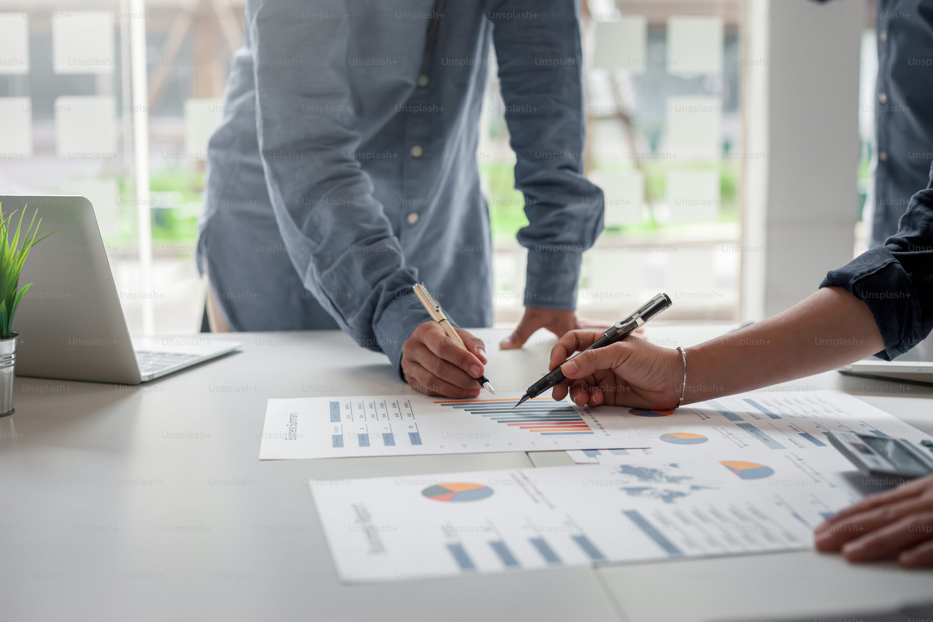 Financial data charts and analytics dashboards used for equity research